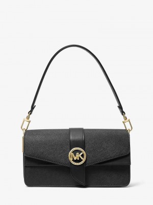 Michaelkors Greenwich Medium Saffiano Leather Černé | SN-MK27023