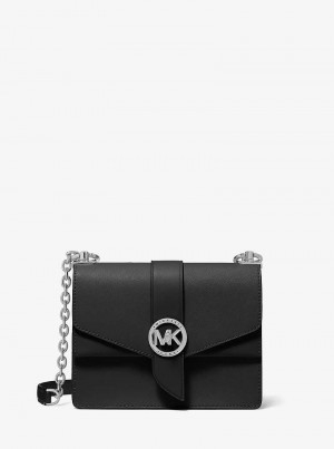 Michaelkors Greenwich Small Saffiano Leather Černé | SN-MK27026