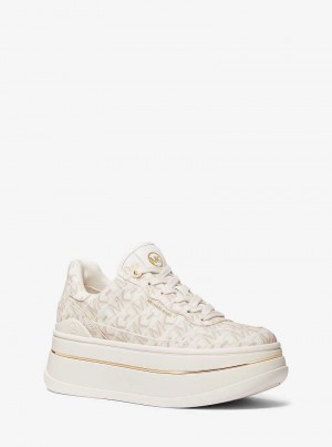 Michaelkors Hayes Empire Signature Logo Platform Světle Žluté | SN-MK27396