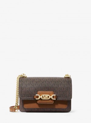 Michaelkors Heather Extra-Small Logo Hnědé | SN-MK27243