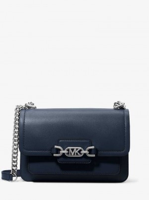Michaelkors Heather Large Leather Tmavě Blankyt | SN-MK27061