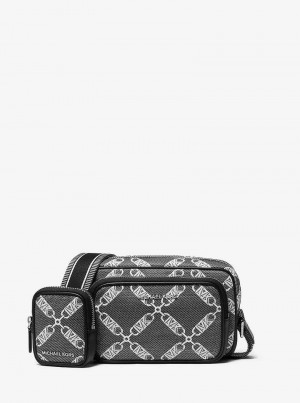 Michaelkors Hudson Empire Logo Jacquard Černé | SN-MK28118