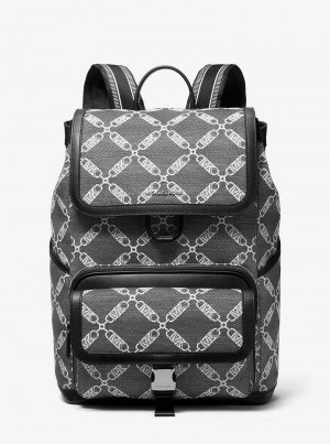 Michaelkors Hudson Empire Signature Logo Jacquard Černé | SN-MK28193