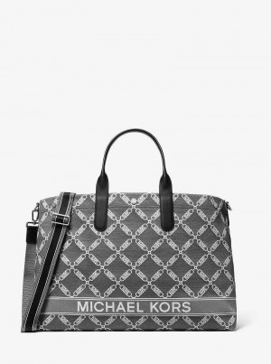 Michaelkors Hudson Oversized Empire Logo Jacquard Černé | SN-MK26927