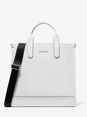 Michaelkors Hudson Pebbled Leather Bílé | SN-MK26910