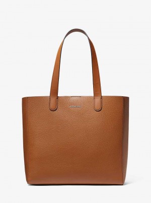 Michaelkors Hudson Pebbled Leather Hnědé | SN-MK26933