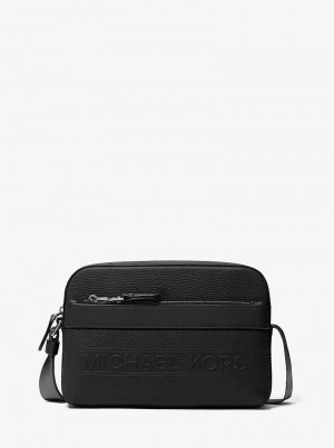 Michaelkors Hudson Pebbled Leather Utility Černé | SN-MK28132