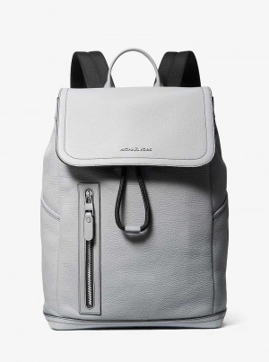 Michaelkors Hudson Pebbled Leather Utility Šedé | SN-MK28189
