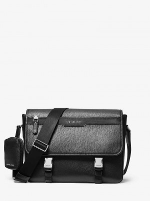 Michaelkors Hudson Pebbled Leather Černé | SN-MK28115