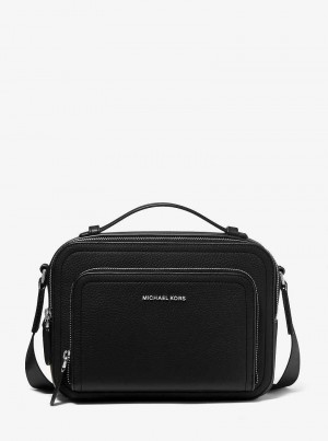Michaelkors Hudson Pebbled Leather Černé | SN-MK28141