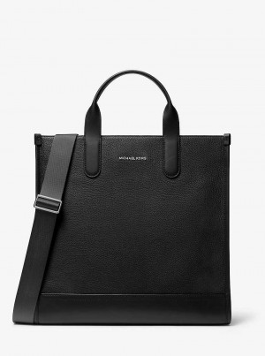 Michaelkors Hudson Pebbled Leather Černé | SN-MK26908