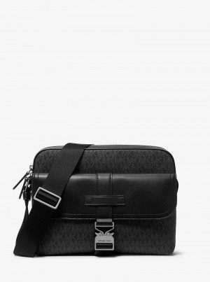 Michaelkors Hudson Signature Logo and Leather Černé | SN-MK28138