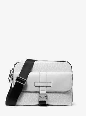 Michaelkors Hudson Signature Logo and Leather Bílé | SN-MK28139