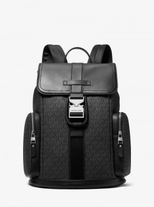 Michaelkors Hudson Signature Logo and Leather Cargo Černé | SN-MK28194