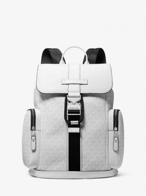 Michaelkors Hudson Signature Logo and Leather Cargo Bílé | SN-MK28195