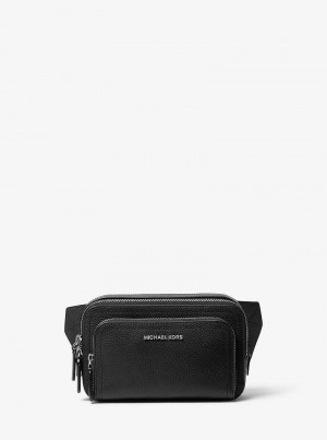 Michaelkors Hudson Small Pebbled Leather Černé | SN-MK28135