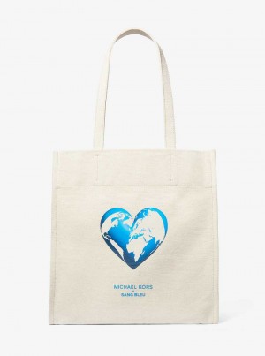 Michaelkors Hunger Stop Recycled Cotton Canvas Béžový | SN-MK26902