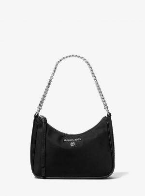 Michaelkors Jet Set Charm Small Nylon Gabardine Černé | SN-MK26991