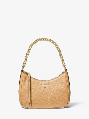 Michaelkors Jet Set Charm Small Pebbled Leather Hnědé | SN-MK26984