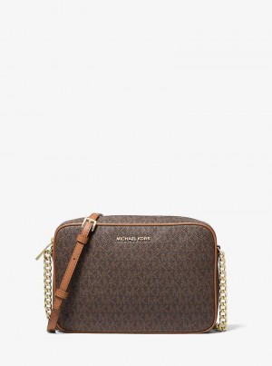 Michaelkors Jet Set Large Logo Hnědé | SN-MK27155