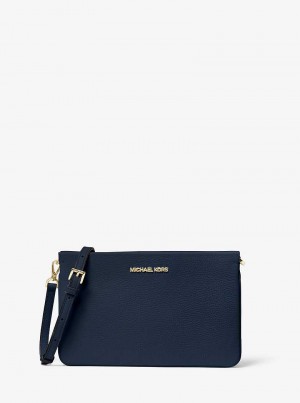 Michaelkors Jet Set Large Pebbled Leather Tmavě Blankyt | SN-MK27115