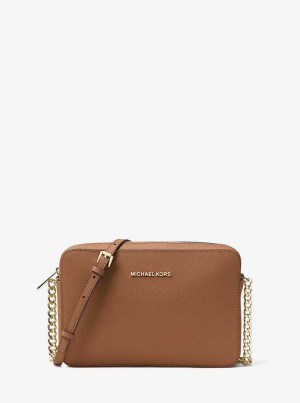 Michaelkors Jet Set Large Saffiano Leather Hnědé | SN-MK27263
