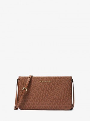 Michaelkors Jet Set Large Signature Logo Hnědé | SN-MK27117