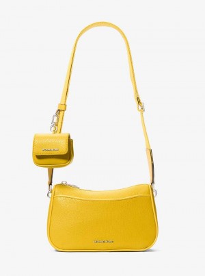 Michaelkors Jet Set Medium Pebbled Leather Žluté | SN-MK27141