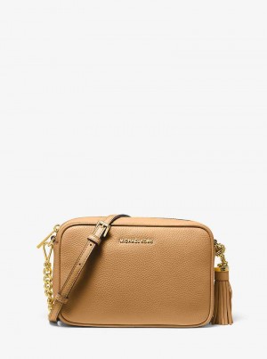 Michaelkors Jet Set Medium Pebbled Leather Hnědé | SN-MK27156