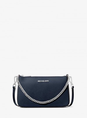 Michaelkors Jet Set Medium Saffiano Leather Tmavě Blankyt | SN-MK27200