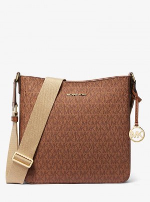 Michaelkors Jet Set Travel Large Signature Logo Hnědé | SN-MK27204