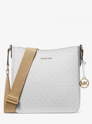 Michaelkors Jet Set Travel Large Signature Logo Bílé | SN-MK27205