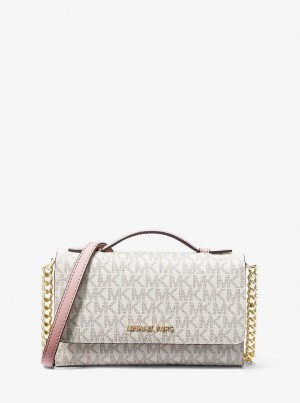 Michaelkors Jet Set Travel Medium Logo Béžový | SN-MK27124
