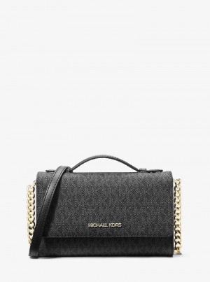 Michaelkors Jet Set Travel Medium Logo Černé | SN-MK27123