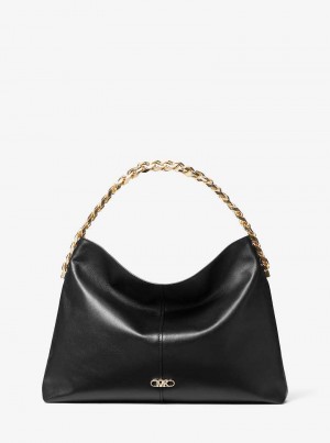 Michaelkors Jordyn Large Leather Černé | SN-MK27045
