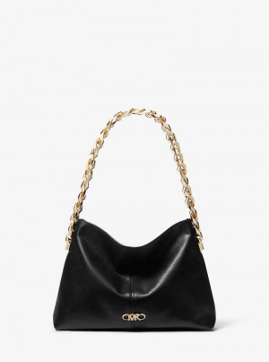 Michaelkors Jordyn Small Leather Černé | SN-MK27046