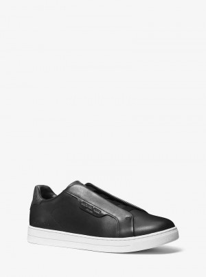 Michaelkors Keating Leather Slip-On Černé | SN-MK28231