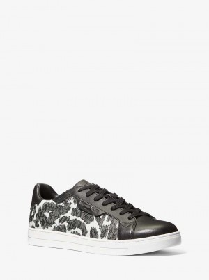 Michaelkors Keating Leopard Logo and Leather Šedé | SN-MK28241