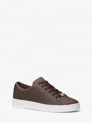 Michaelkors Keaton Signature Logo Hnědé | SN-MK27486