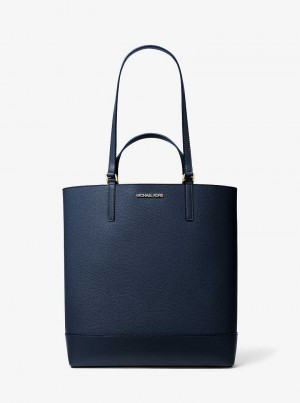 Michaelkors Kelli Large Two-Tone Pebbled Leather Tmavě Blankyt | SN-MK26846