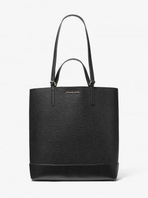 Michaelkors Kelli Large Two-Tone Pebbled Leather Černé | SN-MK26847