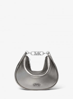 Michaelkors Kendall Small Metallic Leather Tmavě Šedé | SN-MK27069