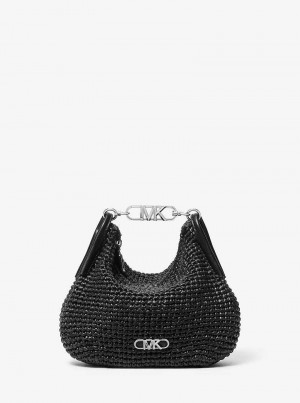 Michaelkors Kendall Small Straw Černé Černé | SN-MK27101