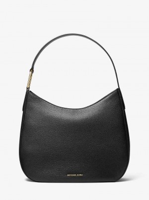 Michaelkors Kensington Large Pebbled Leather Černé | SN-MK27041