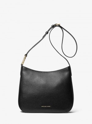 Michaelkors Kensington Large Pebbled Leather Černé | SN-MK27192