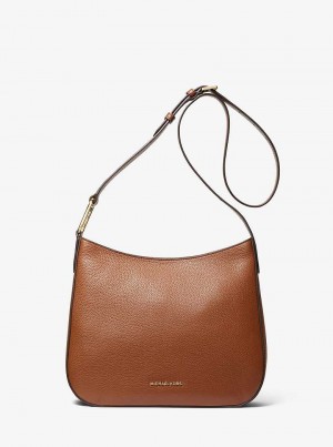 Michaelkors Kensington Large Pebbled Leather Hnědé | SN-MK27193