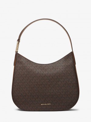 Michaelkors Kensington Large Signature Logo Hnědé | SN-MK27037