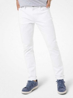 Michaelkors Kent Skinny-Fit Stretch Cotton Bílé | SN-MK28026