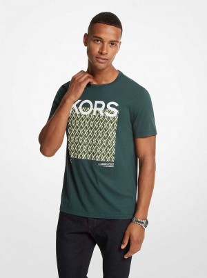 Michaelkors Lattice Logo Cotton Olivy Zelené | SN-MK27947