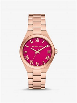 Michaelkors Lennox Rose Gold-Tone Watch Růžové Zlaté | SN-MK28336